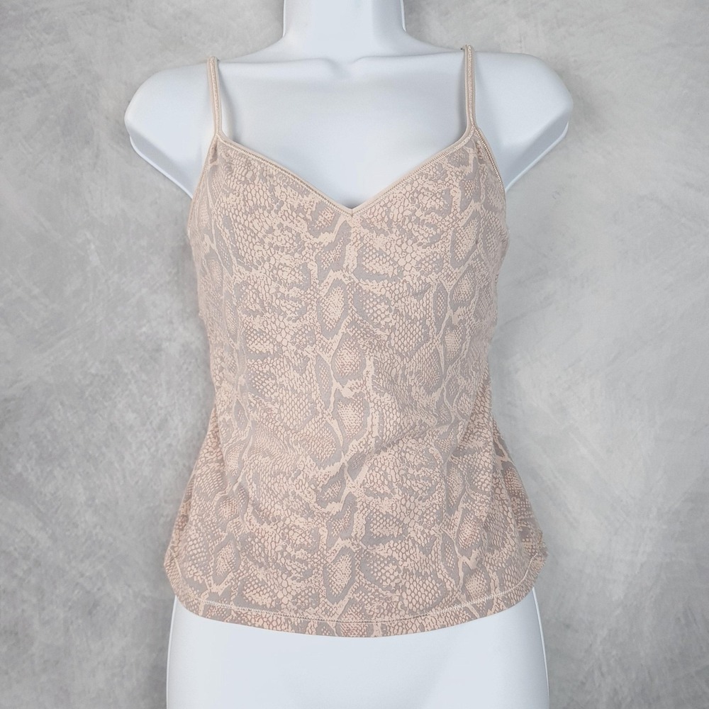 Y2K Victorias Secret Shaping Camisole Top Womens Medium Pink Animal Snakeskin